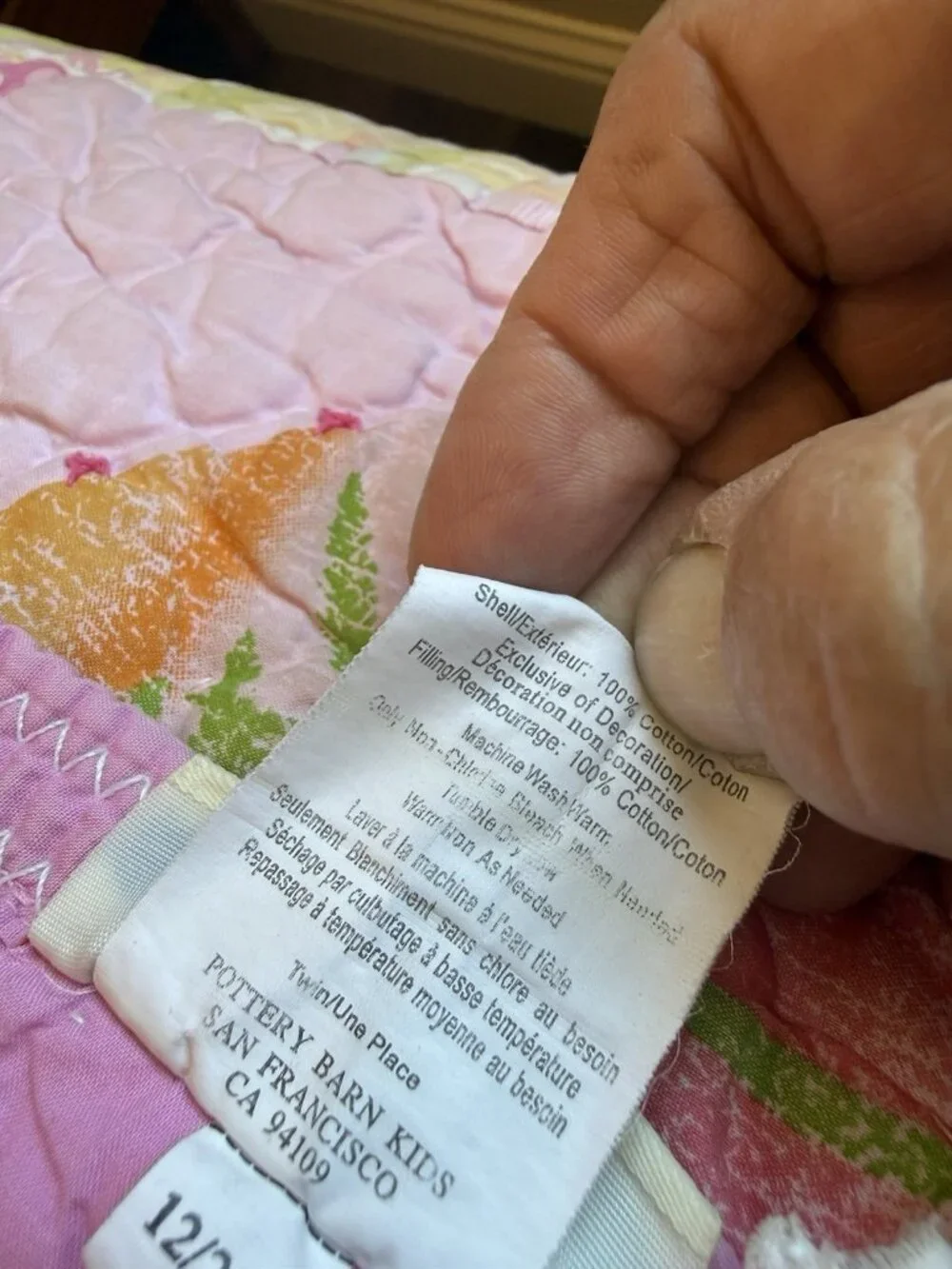 Pottery Barn Kids Pink Twin Size Quilt Surfside Beach Club pattern HTF